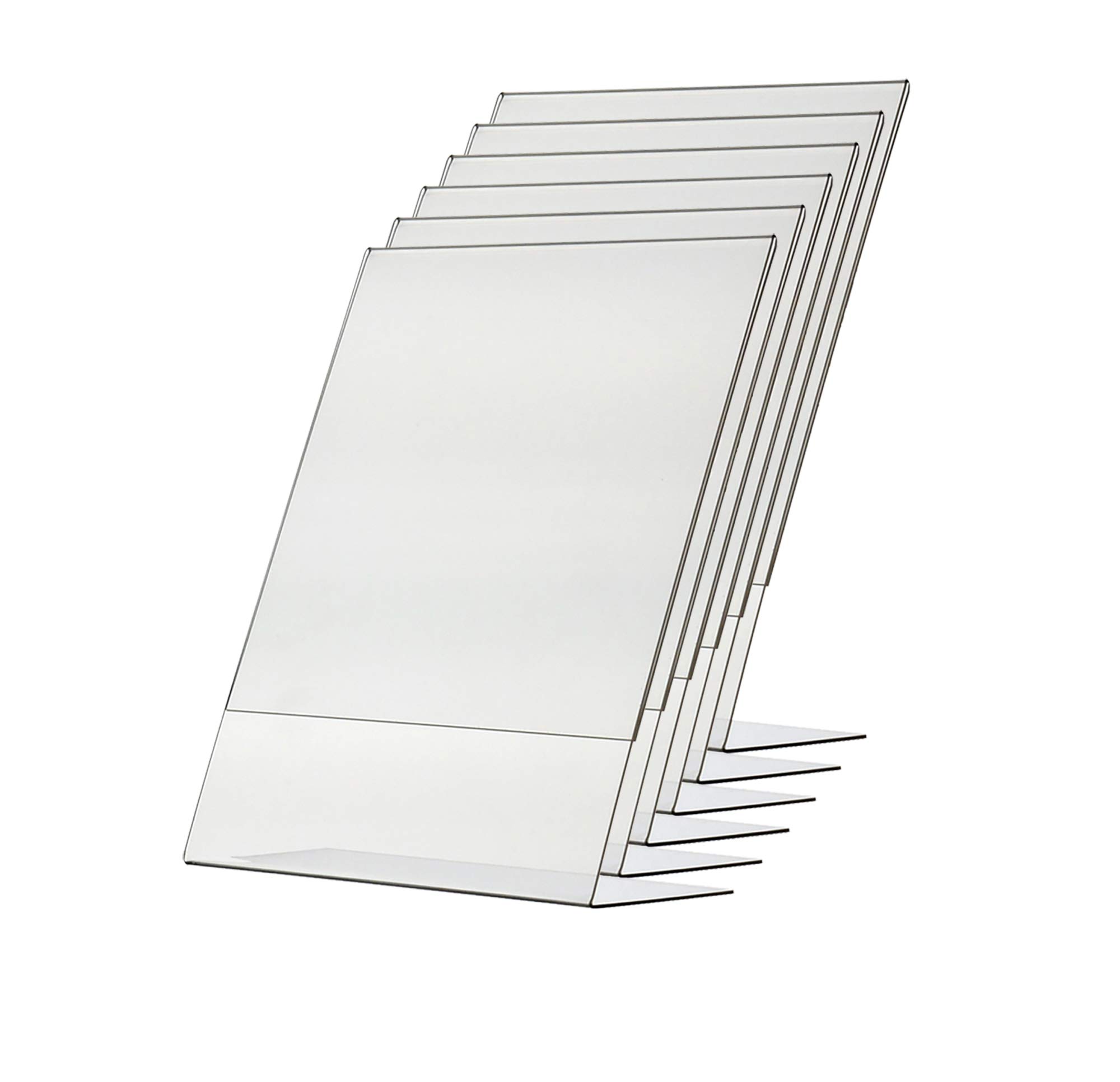 6-Pack Side Loading Table Tent Sign Holders 8.5