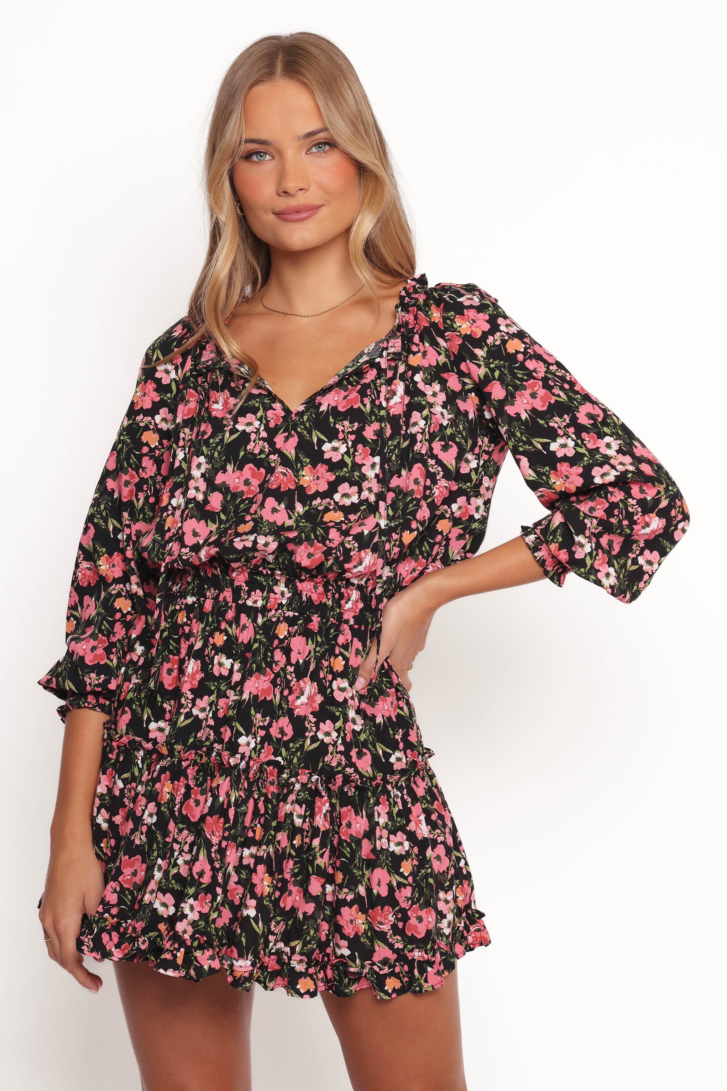 Kealan Black Floral Dress for Women - Elegant Summer Maxi Dress for Beach, Wedding & Casual Outings