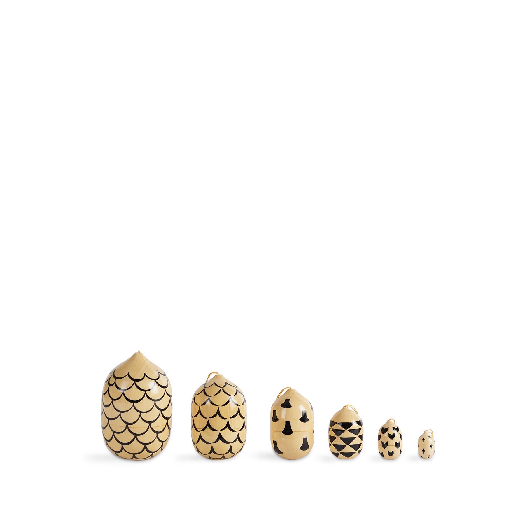 Kapy Cone Matryoshka Black - Stacking Dolls for Kids & Adults | Perfect for Home Decor, Gift Giving & Collectibles