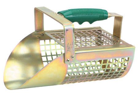 Premium Handheld Sand Scoop for Metal Detecting, Beach Combing & Gardening - Durable Stainless Steel Sifter with Ergonomic Grip