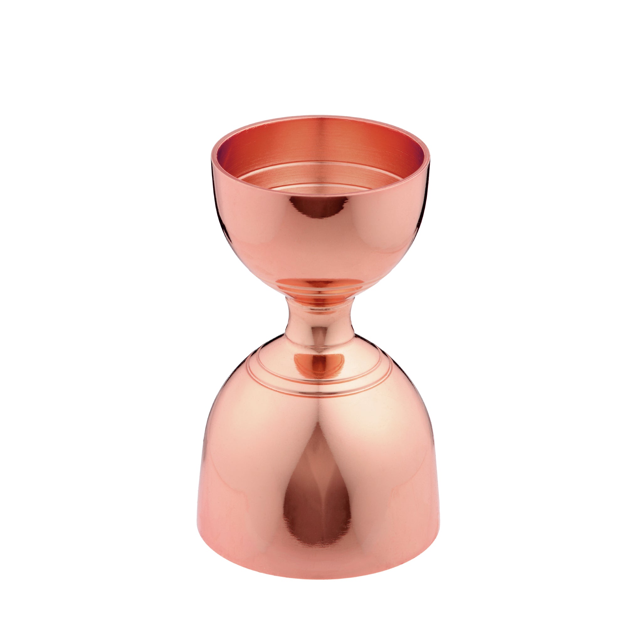 Premium Leopold Jigger - Copper Plated & Banded - 30ml & 60ml Double-Sided Measuring Cup for Cocktails, Bartending, and Mixology - Perfect for Home Bars and Professional Use