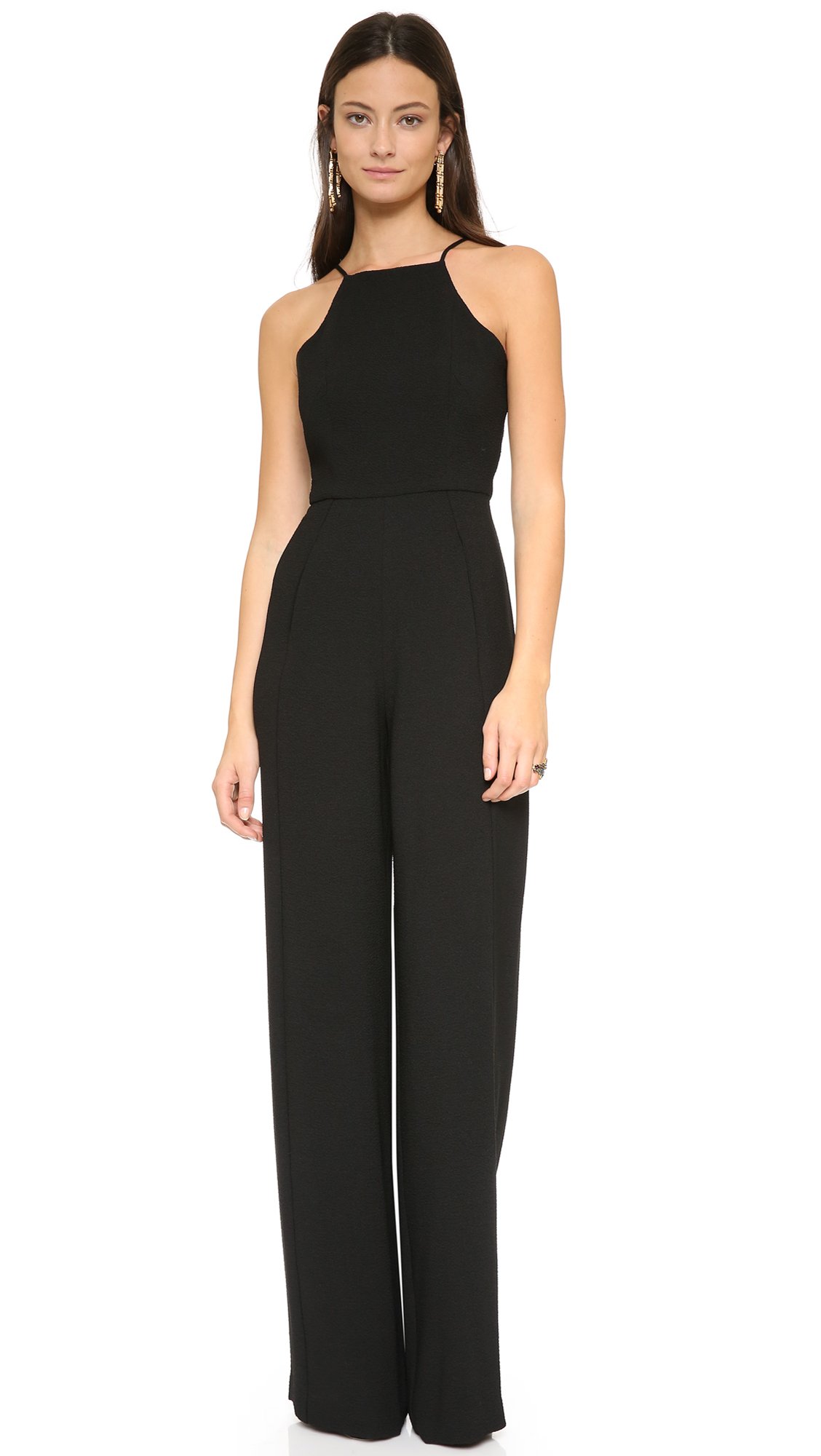 Black Halo Women's Joaquin Jumpsuit - Elegant One-Piece Romper for Women | Perfect for Cocktail Parties, Weddings & Evening Events | Plus Size Options Available