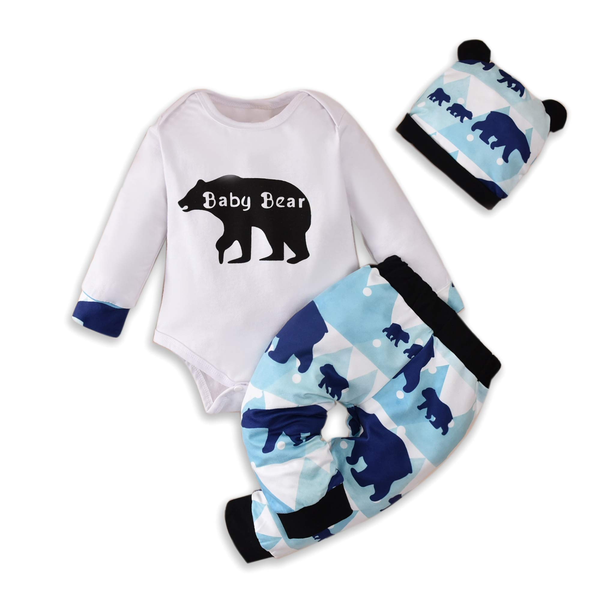 Unitiylo Newborn Baby Boy Clothes Set - Soft Cotton Bodysuit & Pants Outfit for 0-3 Months | Perfect for Photos, Daily Wear & Gifts