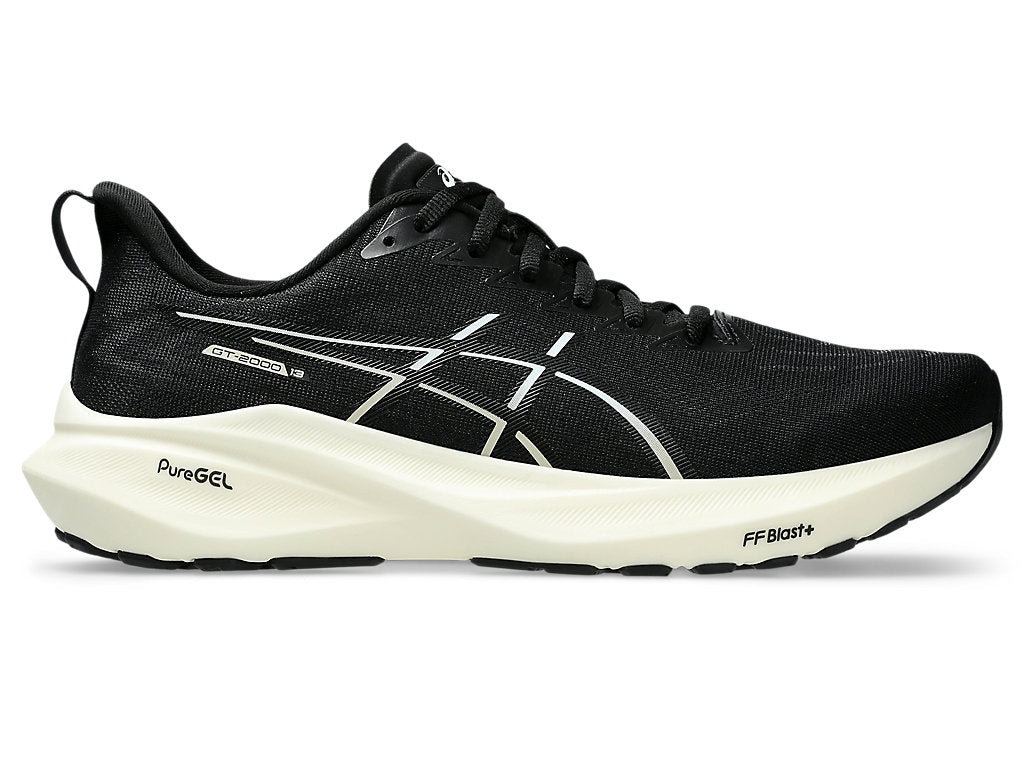 ASICS GT-2000 13 (4E) Men's Running Shoes - Black/White - Wide Width Stability Sneakers for Jogging, Walking & Gym Workouts