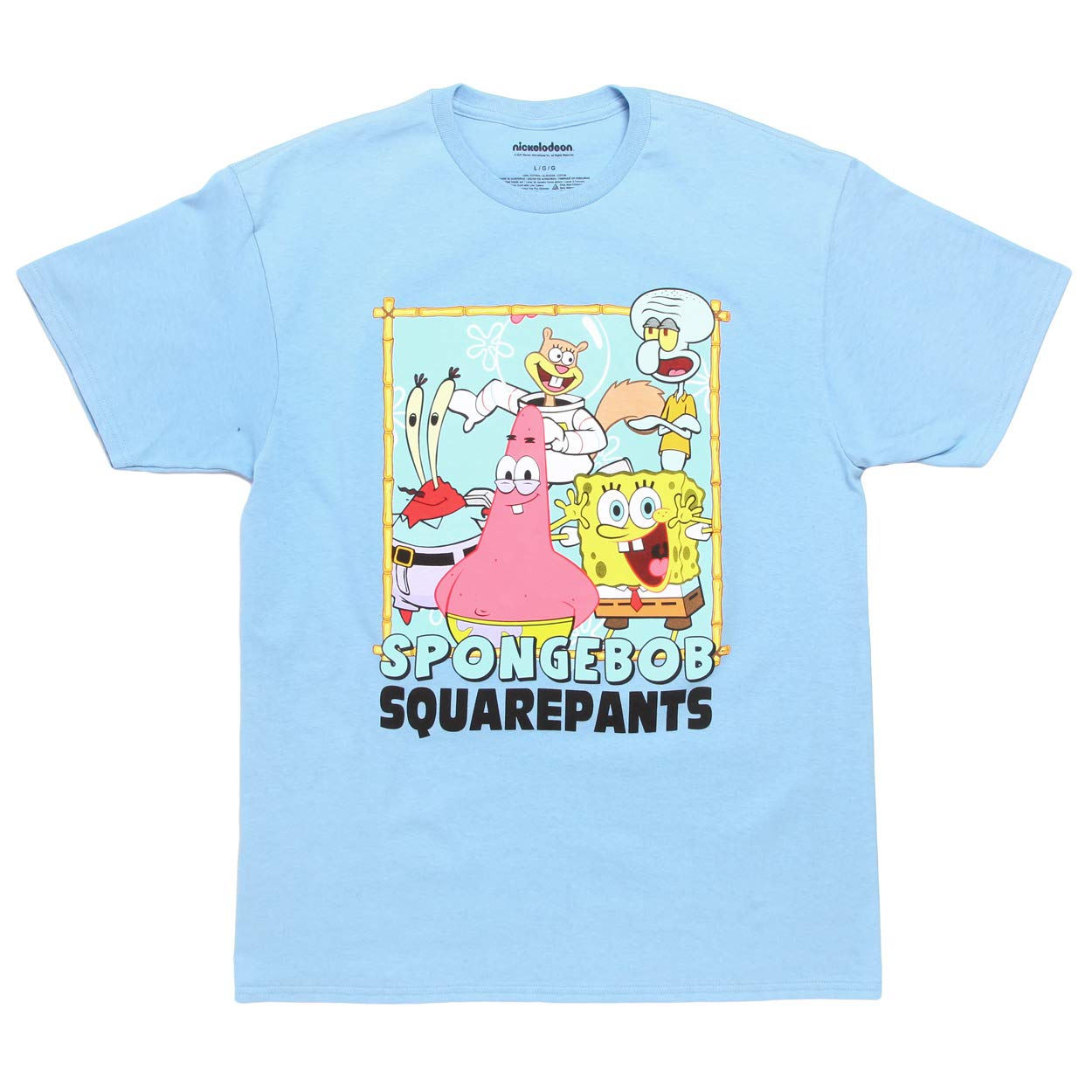 SpongeBob SquarePants Adult Unisex Cotton T-Shirt - Cute Group Pose Design Short Sleeve Tee for Men & Women | Casual Wear, Gift for Fans, Cosplay Costume