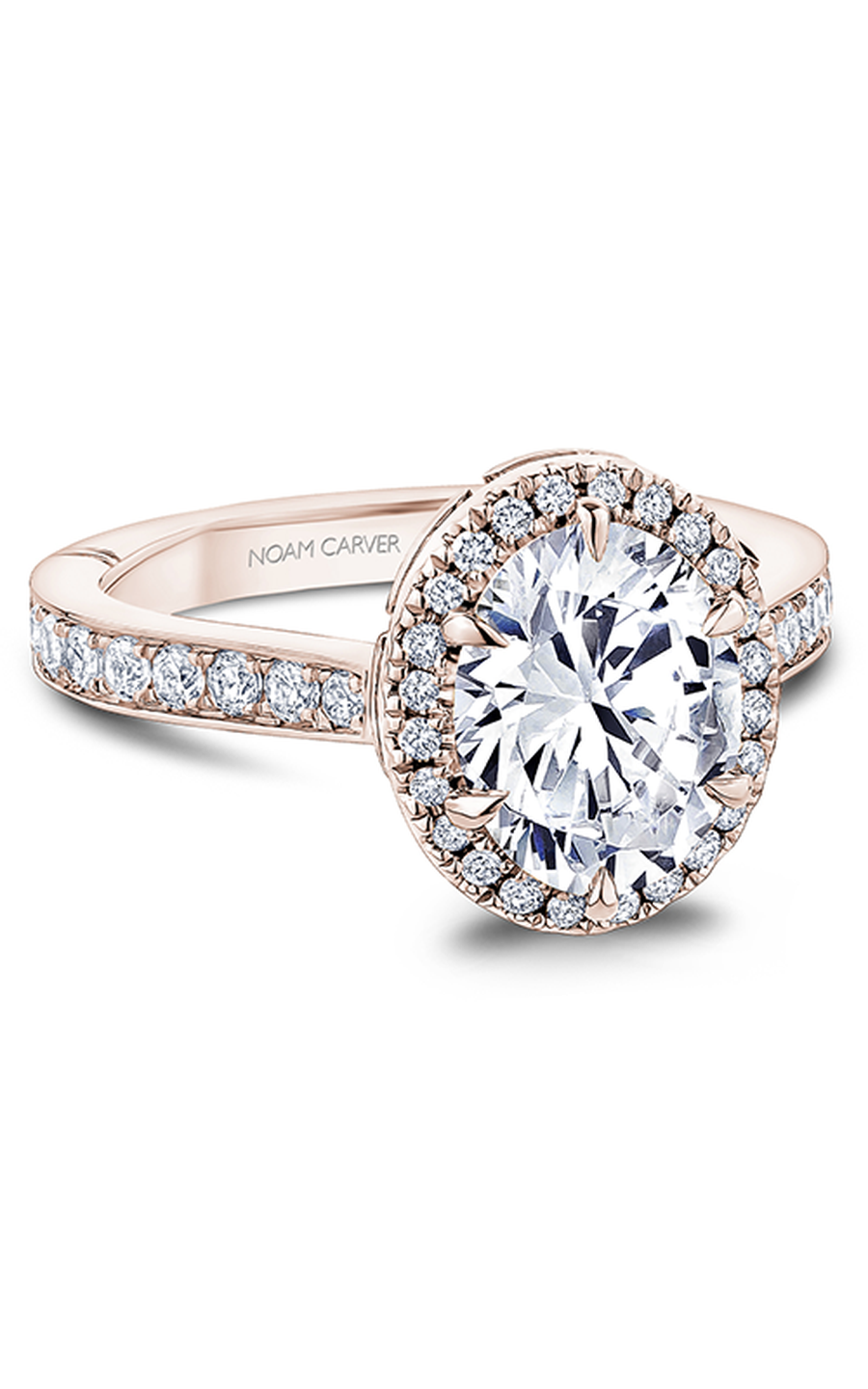 Noam Carver Atelier A002 02RA Diamond Engagement Ring - 14K White Gold Vintage Style Wedding Band for Women | Perfect Proposal Gift & Anniversary Jewelry