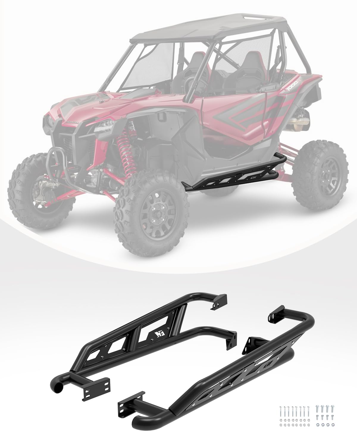 NIXFACE Talon 1000 N ERF Bars/Tree Kickers/Rock Sliders for 2019+ Honda Talon 1000R & 1000X - Heavy Duty Steel Tubing Off-Road Protection - Perfect for Trail Riding, Rock Crawling & UTV Adventures