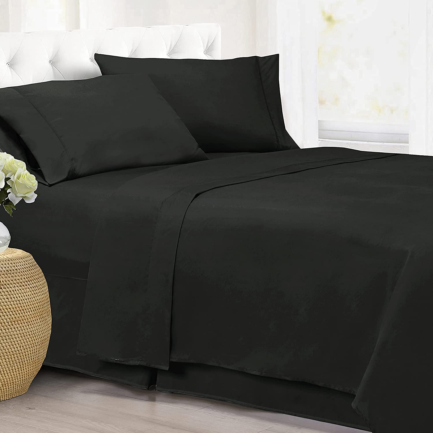 Premium 100% Natural Cotton Twin XL 4-Piece Bed Sheet Set - 800 Thread Count, Ultra Soft & Smooth, Deep Pocket 16