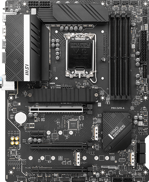 MSI PRO Z690-A Motherboard - Intel LGA 1700 Socket, DDR4, PCIe 4.0 - Perfect for Gaming PC Builds & High-Performance Workstations