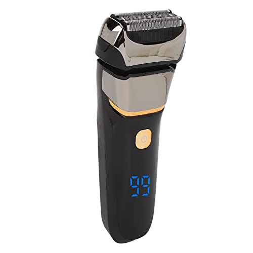 USB Rechargeable Cordless Electric Shaver for Men - Waterproof & Rustproof Trimmer with Digital Display - Perfect for Beard, Mustache & Body Hair Grooming at Home or Travel