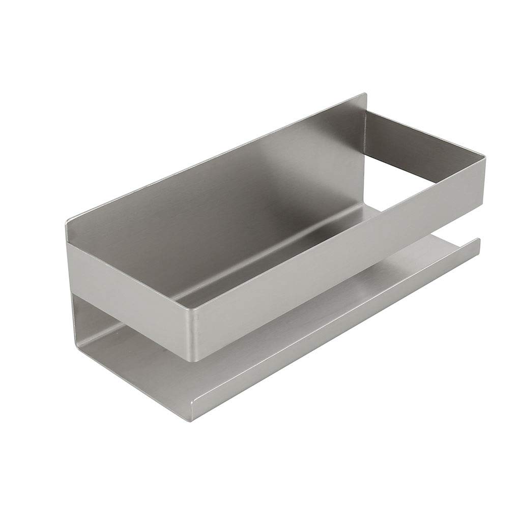 Stainless Steel Wall-Mounted Bathroom Shelves & Kitchen Shelf Rack - Rustproof Towel Rail with Adjustable Holes for Easy Installation - Perfect for Bathroom Organization & Kitchen Storage Decor