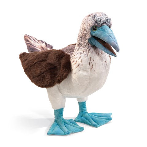 Folkmanis Blue Footed Booby Hand Puppet - Realistic Bird Puppet Toy for Kids, Storytelling & Educational Play - Perfect for Classroom, Theater & Imaginative Playtime