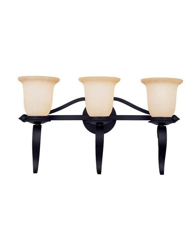 Trans Globe Lighting 3993 BK Black 3-Light Bathroom Vanity Wall Sconce - Perfect for Bathroom Mirror Lighting, Powder Room Decor & Modern Home Illumination