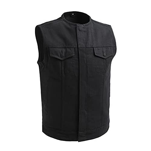 Men's Motorcycle Twill Vest for Riding - First MFG Co. - Biker Gear