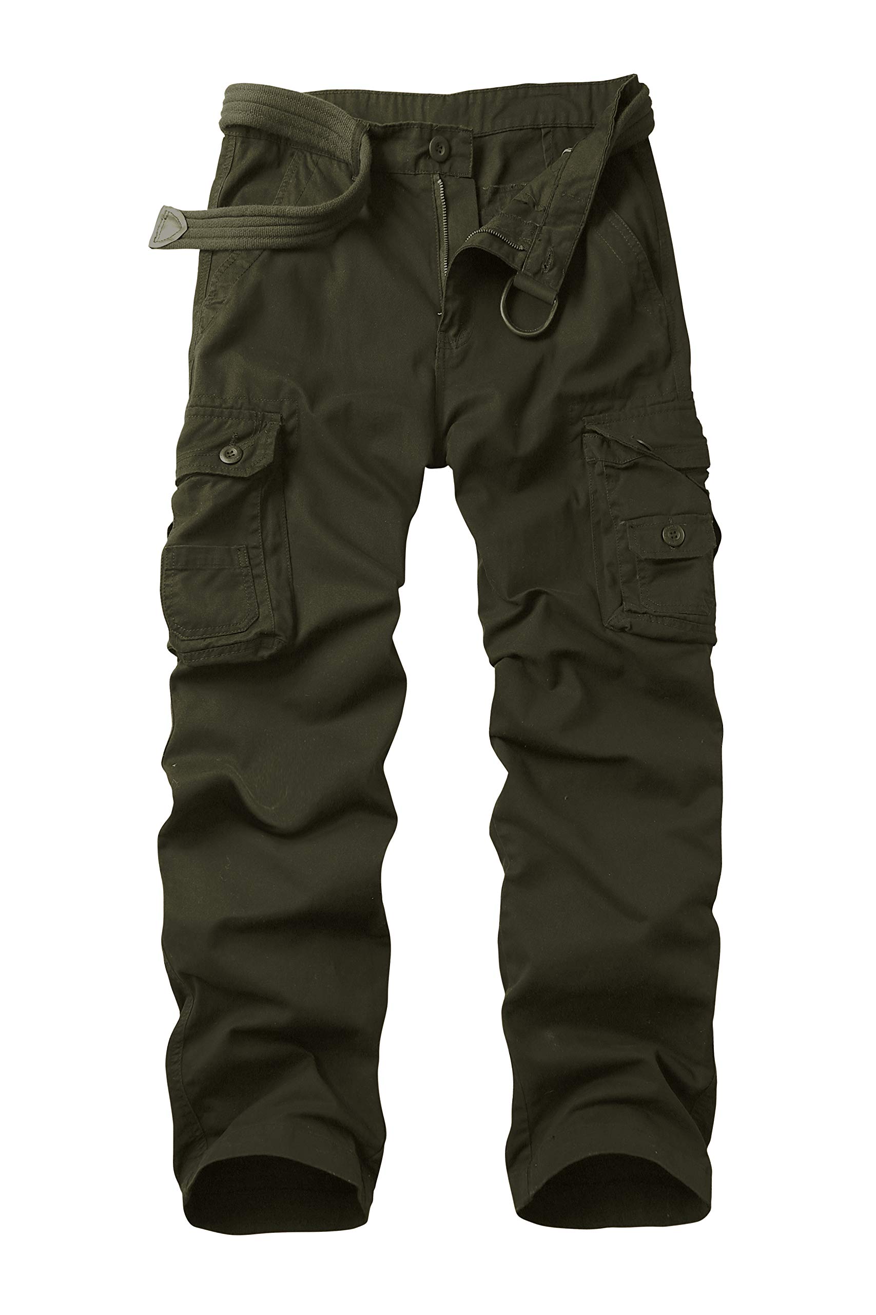 AKARMY Men's Casual Cargo Pants - Military Style Camo Combat Work Pants with 8 Pockets (No Belt Included) - Perfect for Outdoor Adventures, Hiking, Tactical Training & Everyday Wear