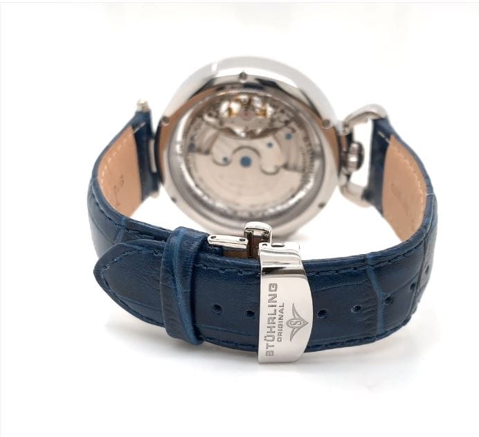 889 Blue Replacement Watch Strap with Deployant Clasp - Premium Durable Band for Men & Women - Perfect for Dress Watches, Business Attire & Formal Occasions