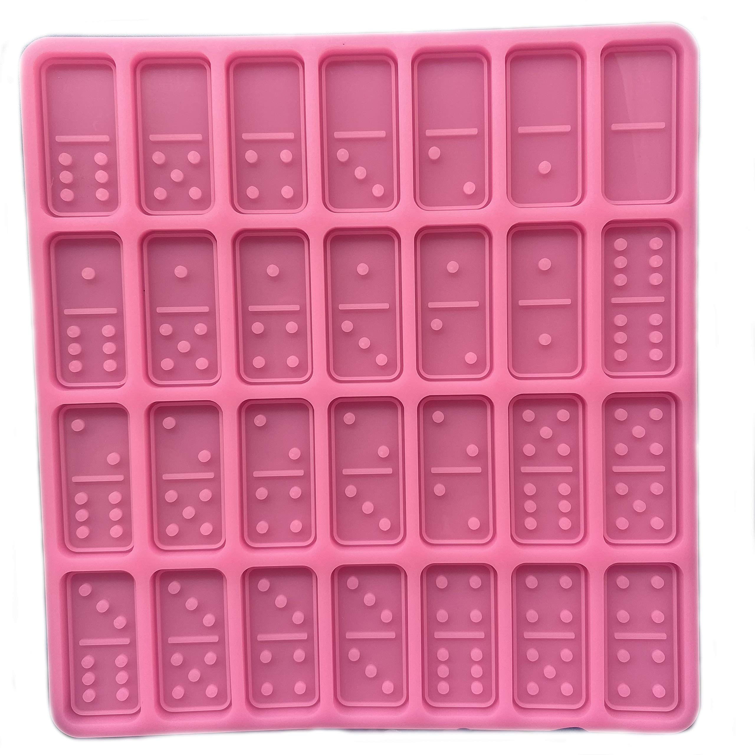 Premium Double-Wall Silicone Domino Molds for Epoxy Resin Casting - 28 Cavity DIY Chocolate, Candy, Cake & Jewelry Making Mold - Perfect for Personalized Dominoes, Pendants & Crafts (Ideal for Home Baking, Party Favors & Handmade Gifts)