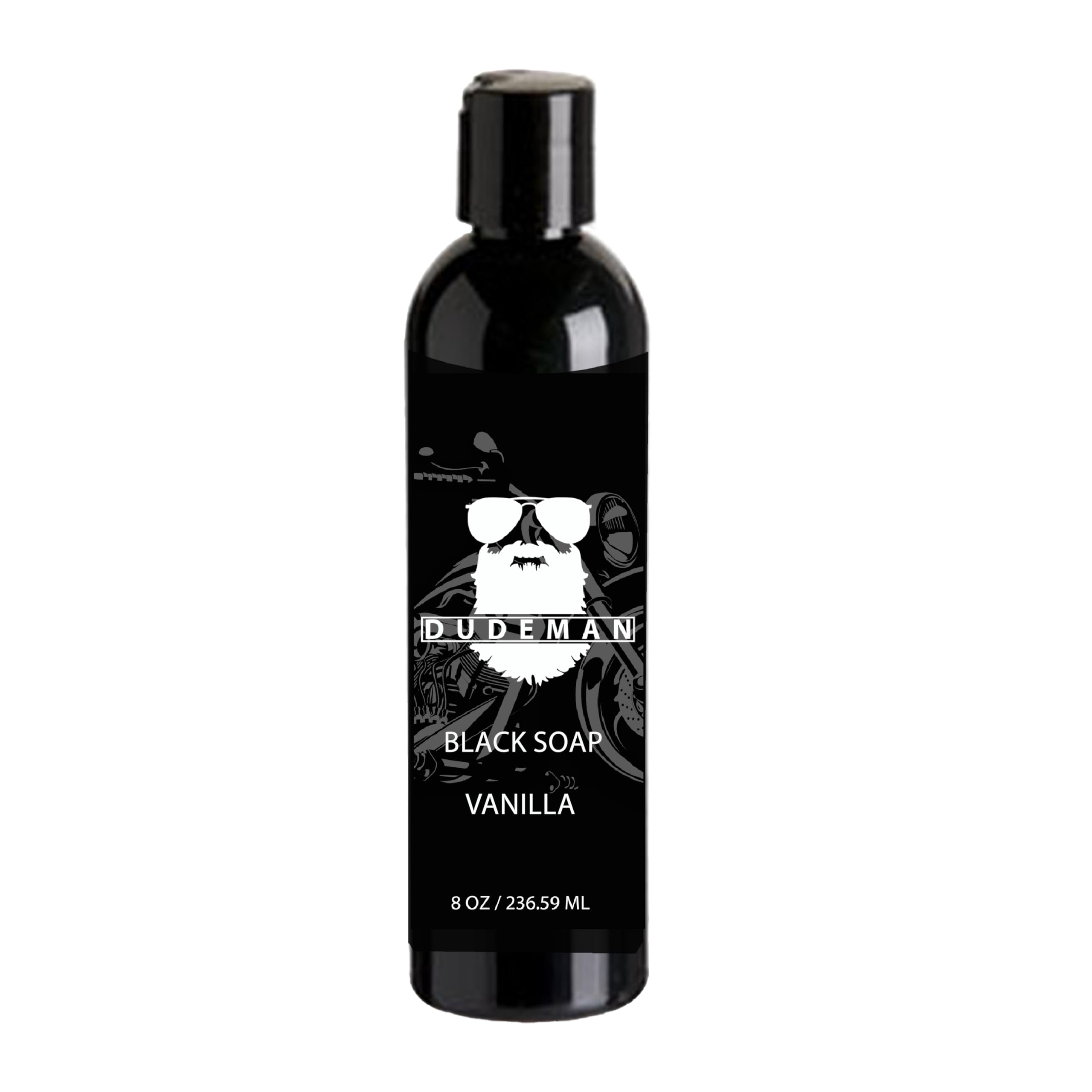 All-Natural Vanilla Black Soap Body Wash for Men | Organic Shower Gel Fights Body Odor & Skin Irritations | Perfect for Sensitive Skin & Post-Workout Cleansing
