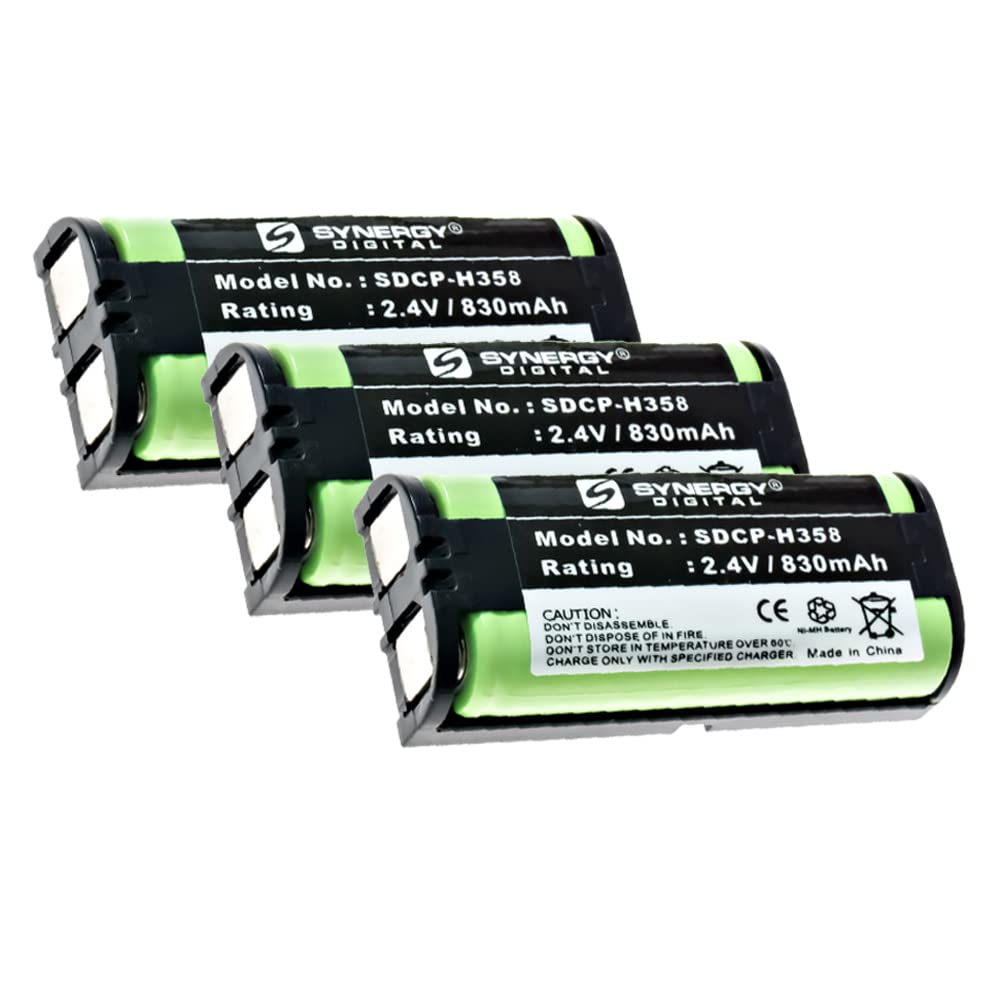 Empire Cordless Phone Batteries - 3 Pack NiMH 2.4V 850mAh Replacement Batteries Compatible with Panasonic KX-5766 Cordless Phones | Ultra High Capacity | Perfect for Home & Office Use