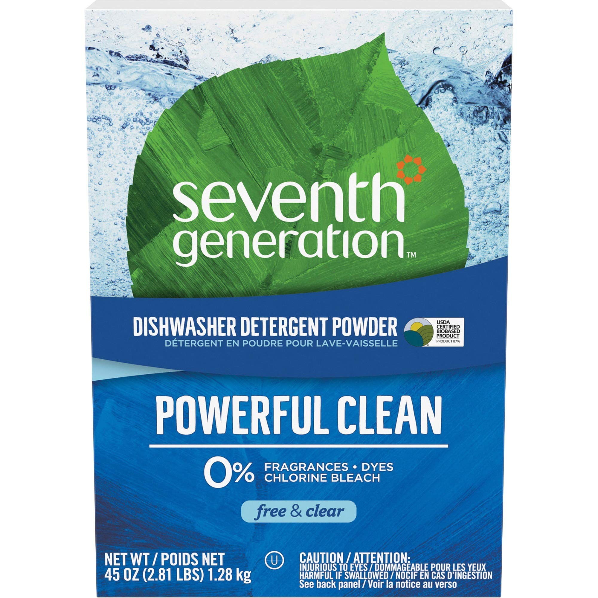 Free & Clear Automatic Dishwasher Detergent Powder - 45oz (12 Pack Case) | Hypoallergenic, Fragrance-Free Dishwashing Solution for Sensitive Skin | Perfect for Home, Restaurant & Commercial Kitchens