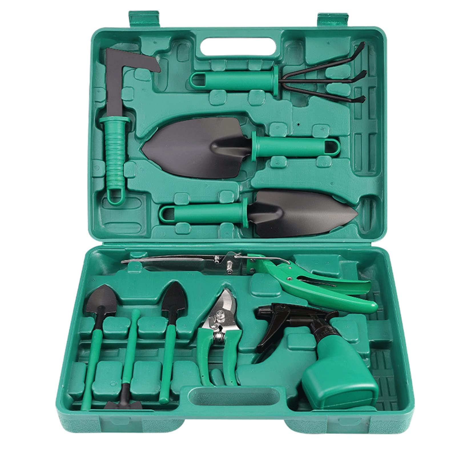 10-Piece Stainless Steel Gardening Tools Set with Ergonomic Handles & Carrying Case - Perfect Garden Hand Tools for Women, Men & Gardeners - Ideal for Planting, Weeding, Pruning & Outdoor Gardening Activities