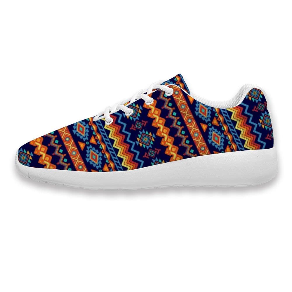 **African Ethnic Floral Print Unisex Running Shoes - Durable Fashion Sneakers for Men & Women - Perfect for Casual Walking, Jogging & Gym Workouts**