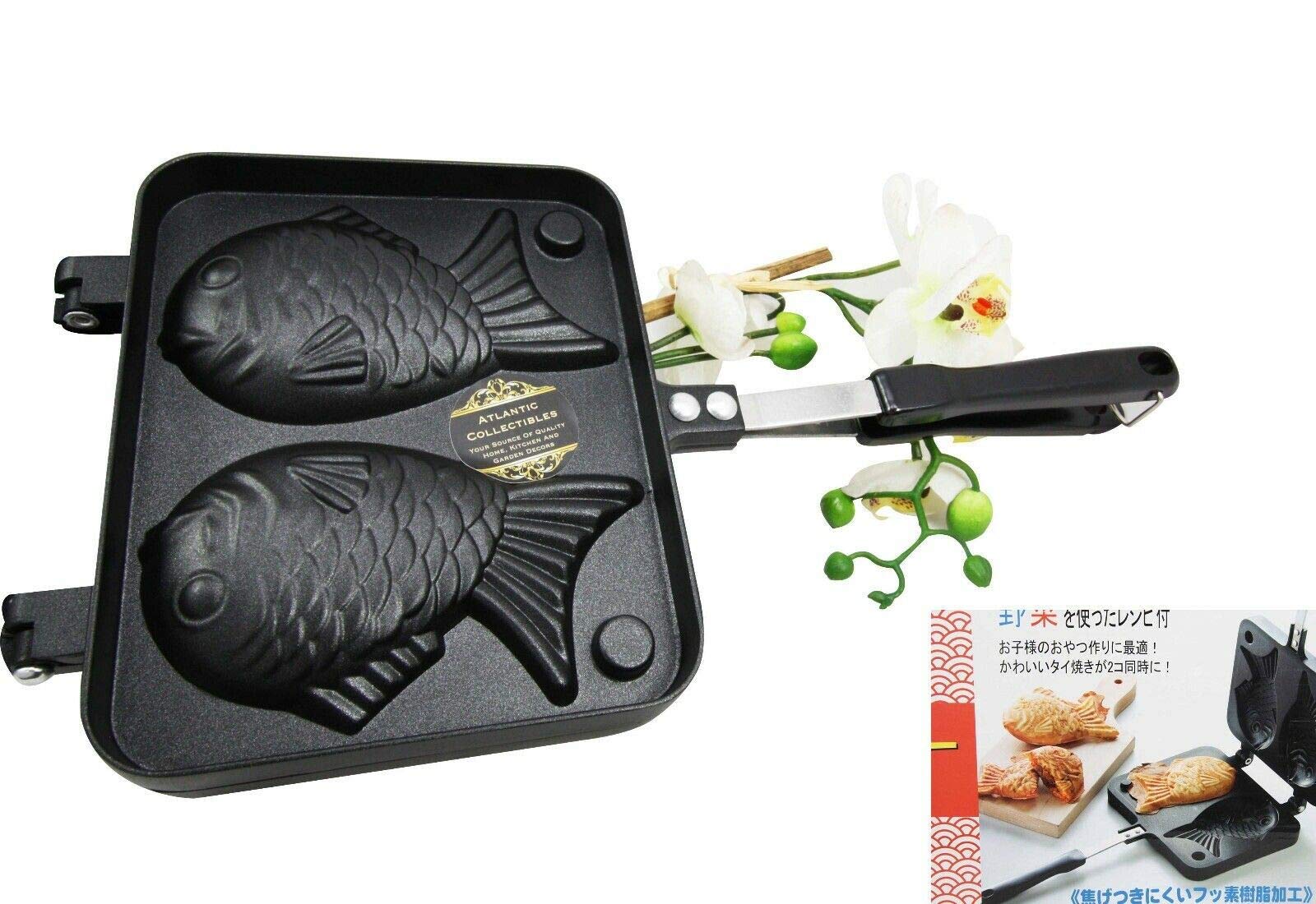 HomDEc Personal Aluminum Taiyaki Pan - Japanese Fish Shaped Waffle Maker for Desserts, Cakes & Snacks - Perfect for Home Baking, Tea Parties & Asian-Inspired Treats