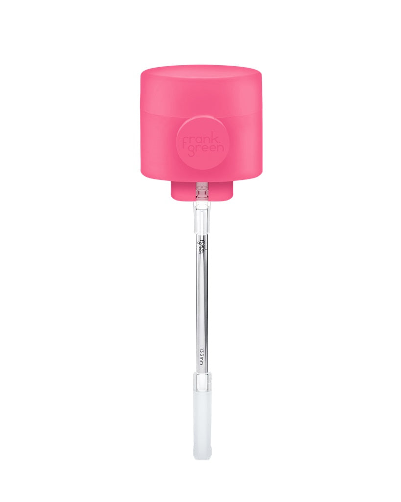 Frank Green Switch Lid Pack with Straw - Neon Pink Reusable Water Bottle for Gym, Hiking & Travel | BPA-Free, Leak-Proof & Eco-Friendly