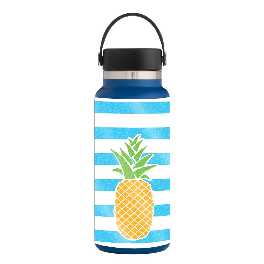 MightySkins Glossy Glitter Protective Skin Wrap for Hydro Flask 32 oz Wide Mouth Water Bottle - Beach Towel Design | Durable Scratch-Resistant Vinyl Decal | Easy to Apply & Remove | Made in USA | Perfect for Beach, Gym, Office & Outdoor Activities