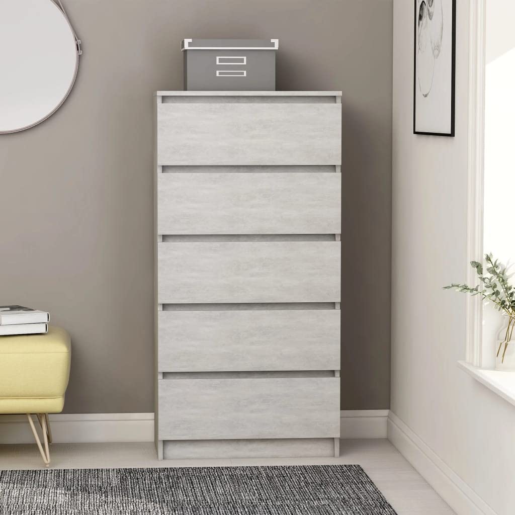 5-Drawer Wooden Storage Cabinet - Modern Sideboard Console Table for Entryway, Kitchen & Dining Room | 23.6
