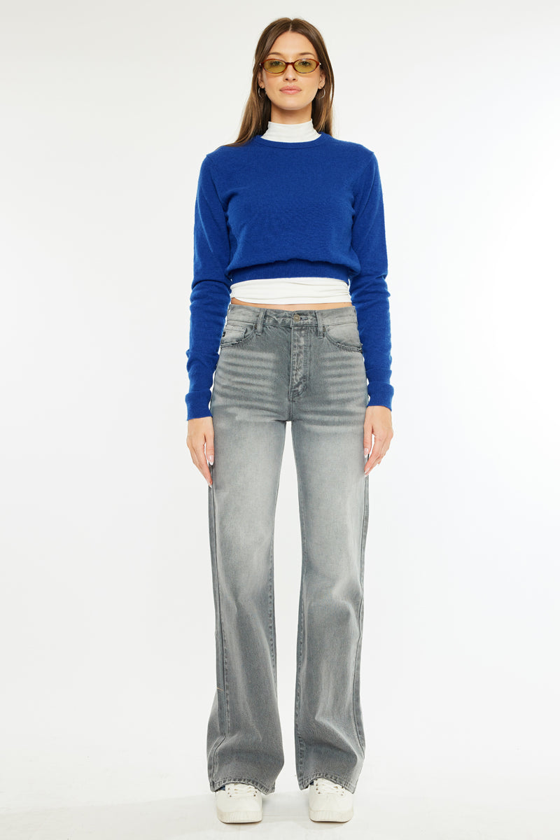 Alessia Ultra High Rise 90's Flare Jeans for Women - Vintage Retro Stretch Denim Pants - Perfect for Casual Outfits, Date Nights & 70s Style Fashion