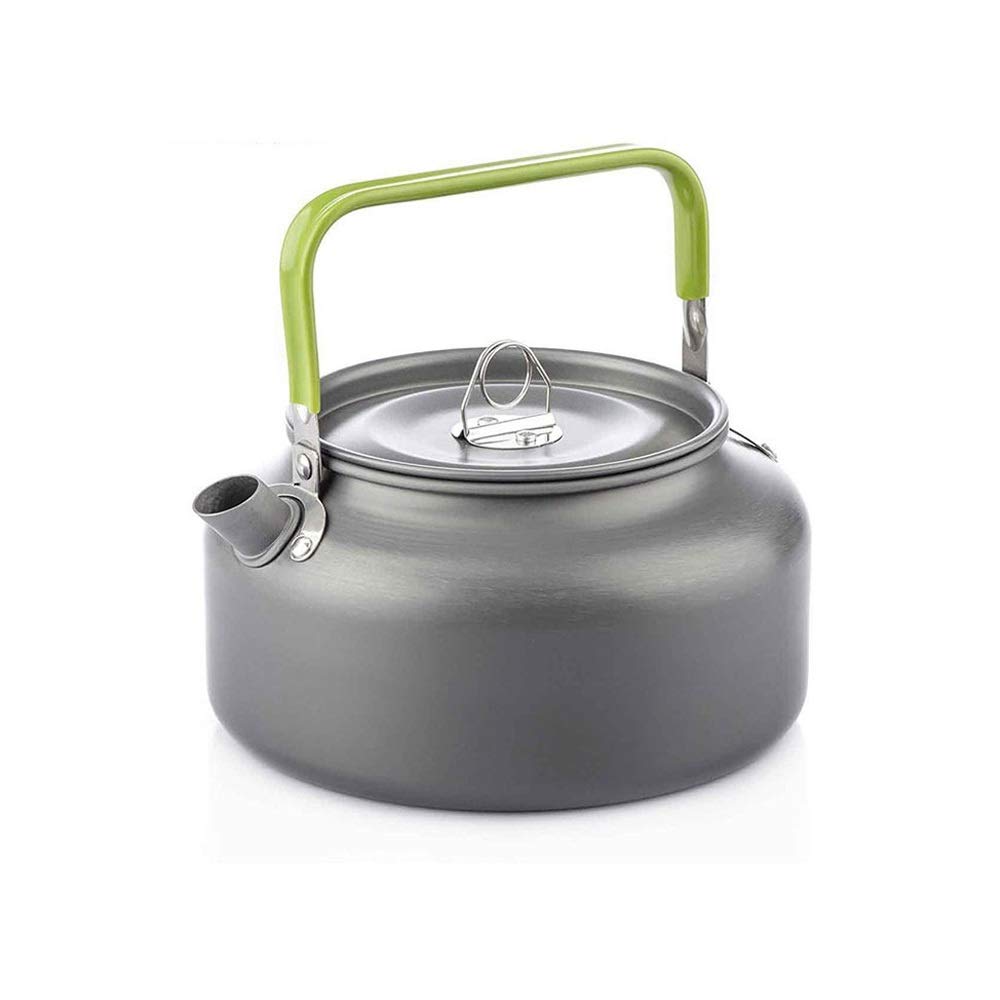 GLXLSBZ 1.2L Camping Kettle - Portable Outdoor Tea Pot, Stainless Steel Water Boiling Coffee Pot for Hiking, Backpacking & Instant Noodles - Perfect for Camping Trips, Picnics and Emergency Preparedness