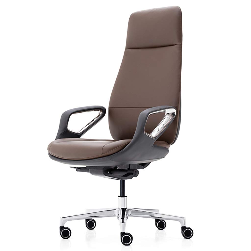 Ergonomic Office Chair - High Back Leather Executive Chair with Adjustable Lumbar Support, Thickened Headrest & 360° Swivel - Perfect for Home Office, Gaming & Conference Rooms