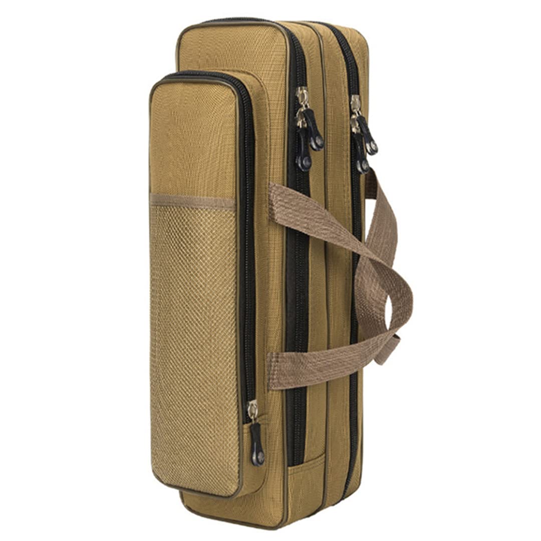 **Portable Waterproof Fishing Rod Bag - Single/Double Layer Short Section Fishing Gear Storage for Travel & Outdoor Use**