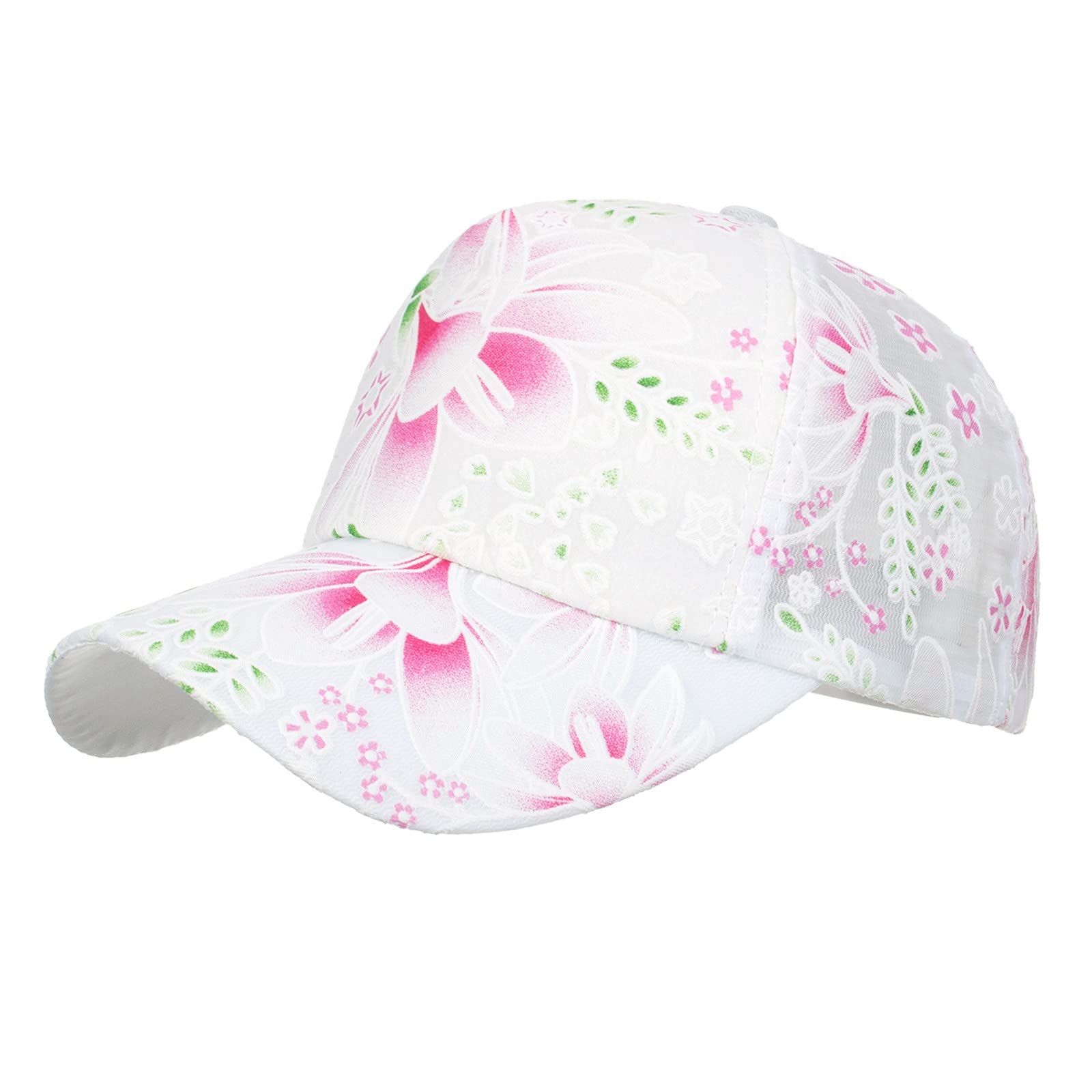 Breathable Women's Lace Flower Baseball Cap - Adjustable Cotton Sun Hat for Beach, Hip Hop & Outdoor Activities | Trucker Hat for Summer Fashion & UV Protection