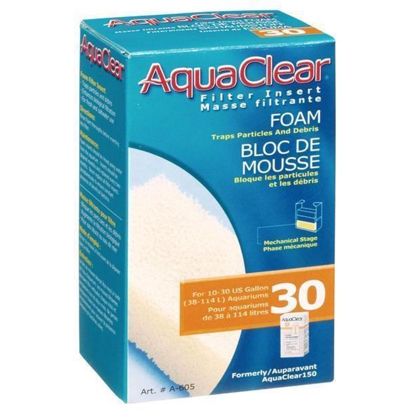 AquaClear 30 Foam Filter Insert - High Efficiency Fish Tank Filter Media for Aquarium Cleaning | Perfect for Freshwater & Saltwater Tanks, Pond Filters, and Aquatic Habitats