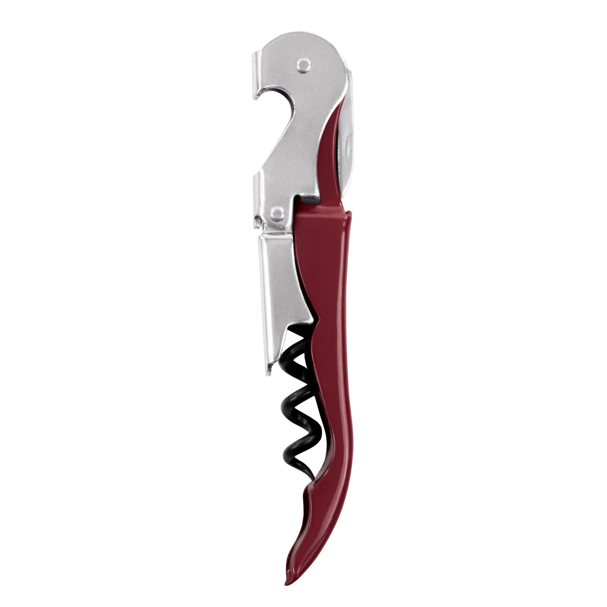 Premium Burgundy Pulltap's Double Hinged Corkscrew - Professional Wine Opener for Home, Restaurants & Wine Tastings