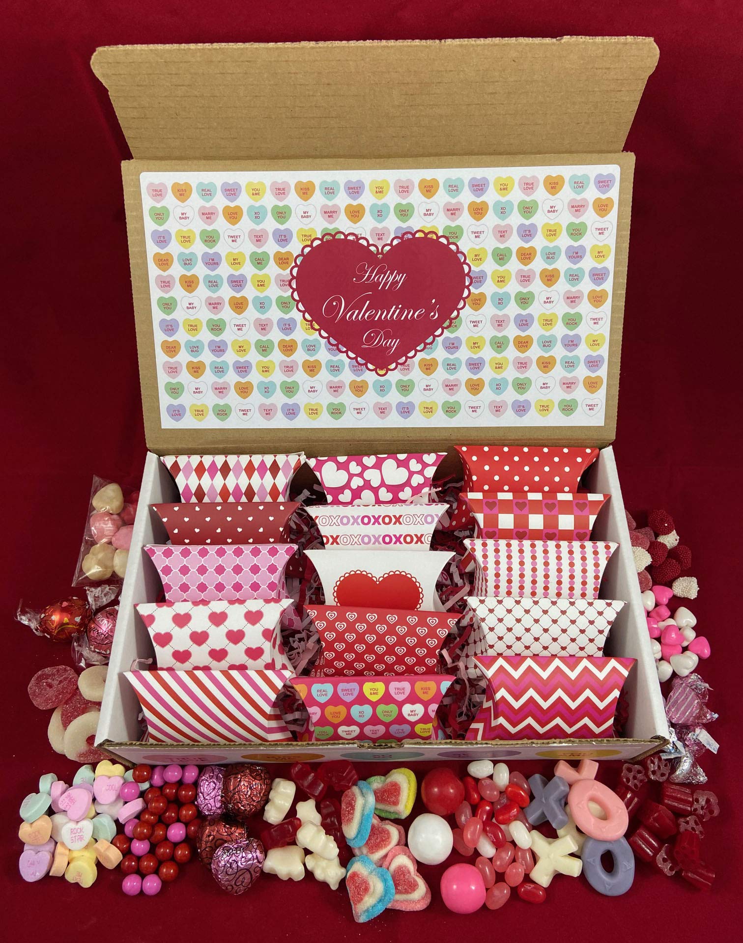 Valentine's Day Bento Box Care Package - Heart-Shaped Lunch Box for Romantic Gifts, Couples & Long Distance Relationships