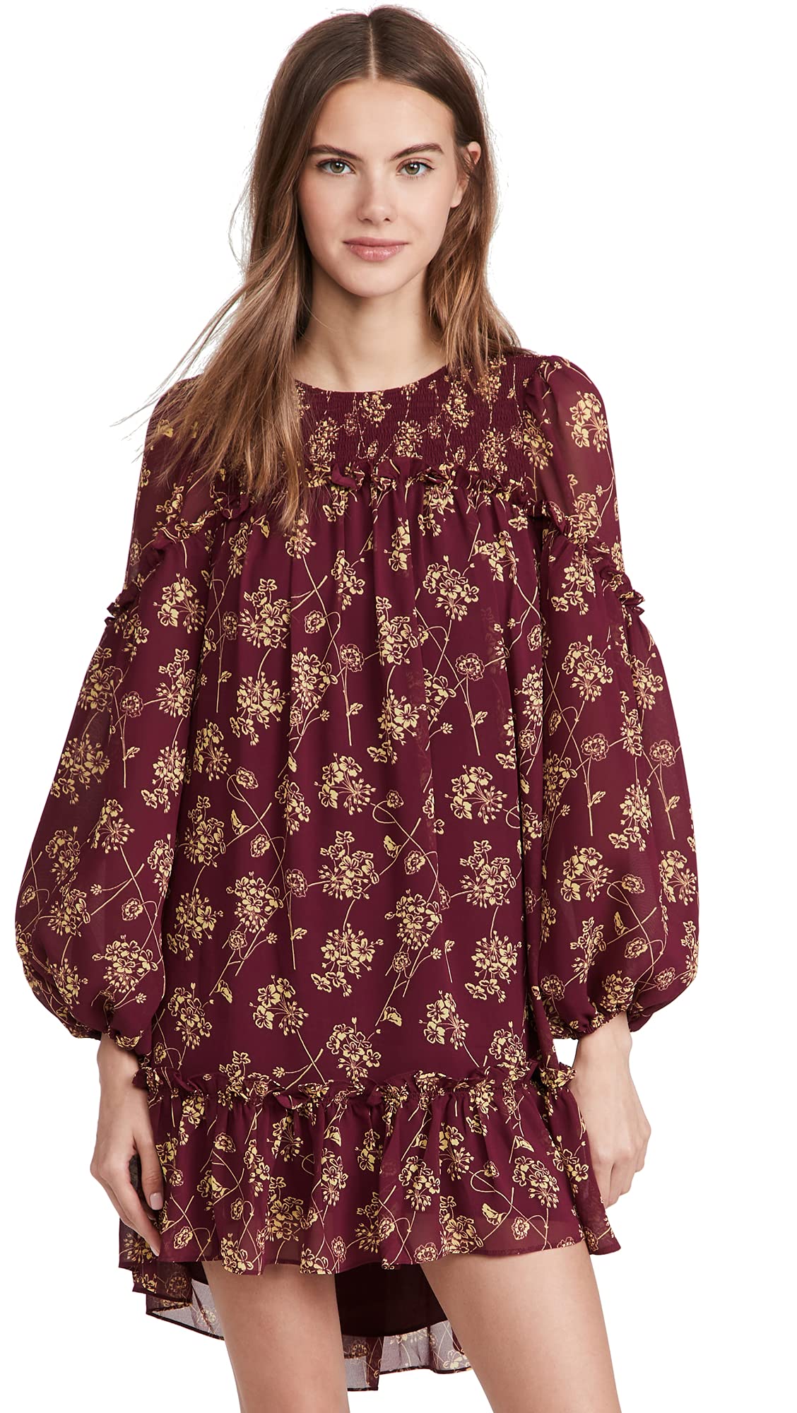 Cinq à Sept Women's Zola Dress - Elegant Floral Midi Dress for Parties, Weddings & Special Occasions