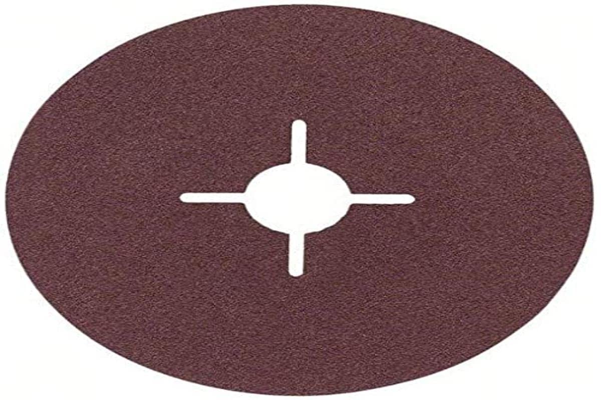 Bosch Professional 125mm Fibre Sanding Disc Grit 100 - Angle Grinder Sanding Disc for Wood, Metal & Paint Removal