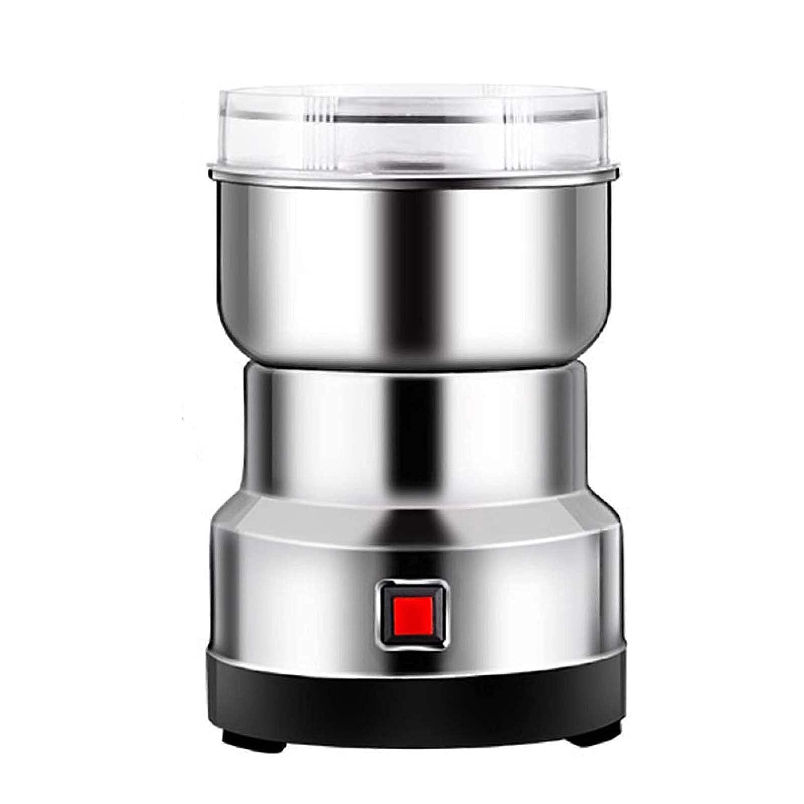 QHYXT Electric Coffee Grinder for Beans, Nuts, Spices - Multifunctional Kitchen Grain Grinder with Stainless Steel Blades - Perfect for Home, Office & Camping Use
