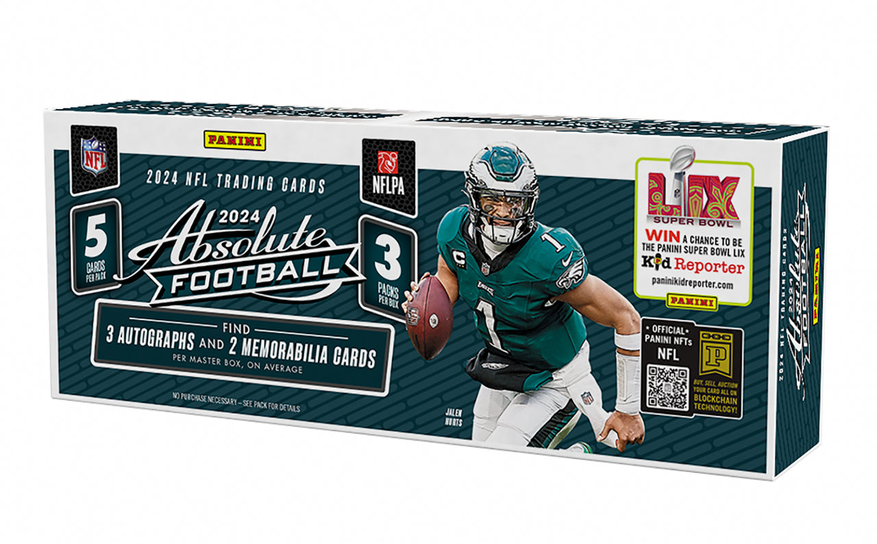 2024 Panini Absolute Football Hobby Box - NFL Trading Cards Collection for Collectors & Investors - Perfect for Fantasy Football Fans & Sports Memorabilia Enthusiasts