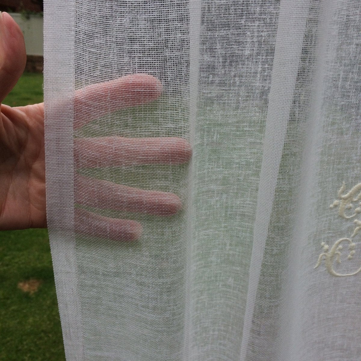 Sankey Sheer Linen Curtain Panels with Curtain Tape Header - Light Filtering Window Drapes for Living Room, Bedroom & Dining Room
