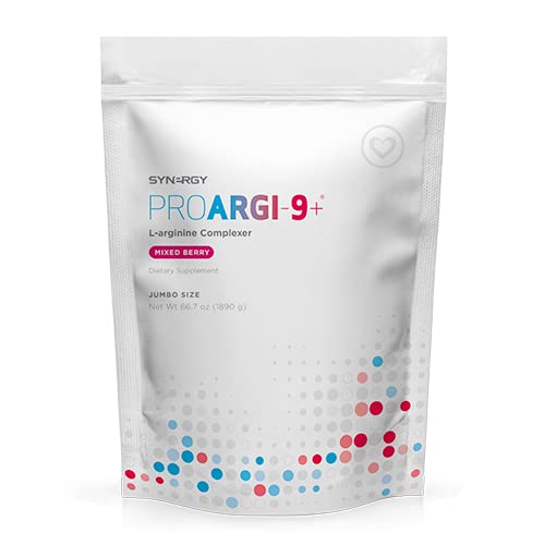 Synergy ProArgi-9 Plus L-Arginine Complex Dietary Supplement - Mixed Berry Flavor - 66.7 Oz Jumbo Size - Supports Heart Health & Circulation - Perfect for Athletes & Active Lifestyles
