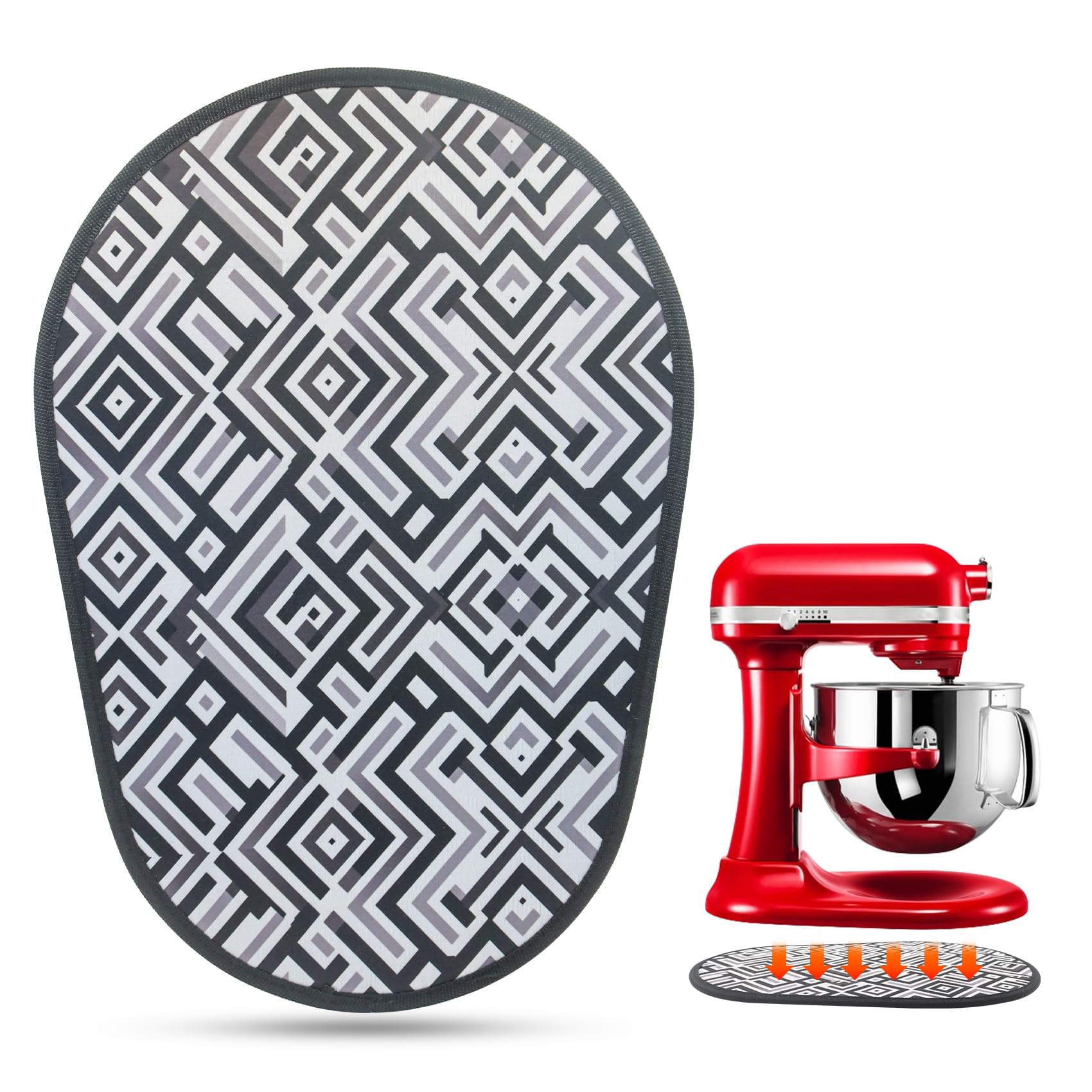 KitchenAid Mixer Sliding Mat - Non-Slip Countertop Pad for Artisan 4.5-5 Qt Tilt-Head Stand Mixer, Secure Mixer Mover for KitchenAid Attachments, Ideal for Baking, Cooking, and Countertop Protection