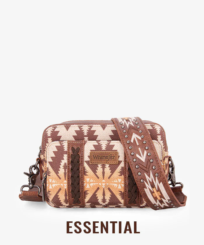 Wrangler Aztec Printed Crossbody Purse - Stylish Boho Shoulder Bag for Women | Perfect for Travel, Shopping & Everyday Use
