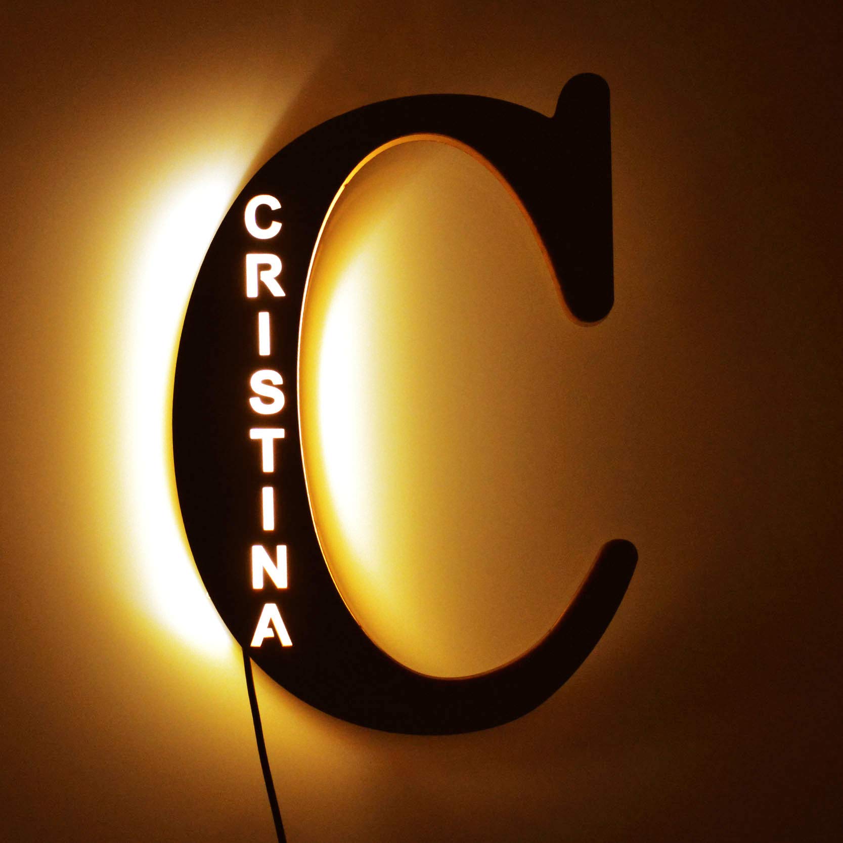 Custom LED Marquee Letter Lights - Personalized Wooden Wall Decor for Bedroom, Wedding & Gifts