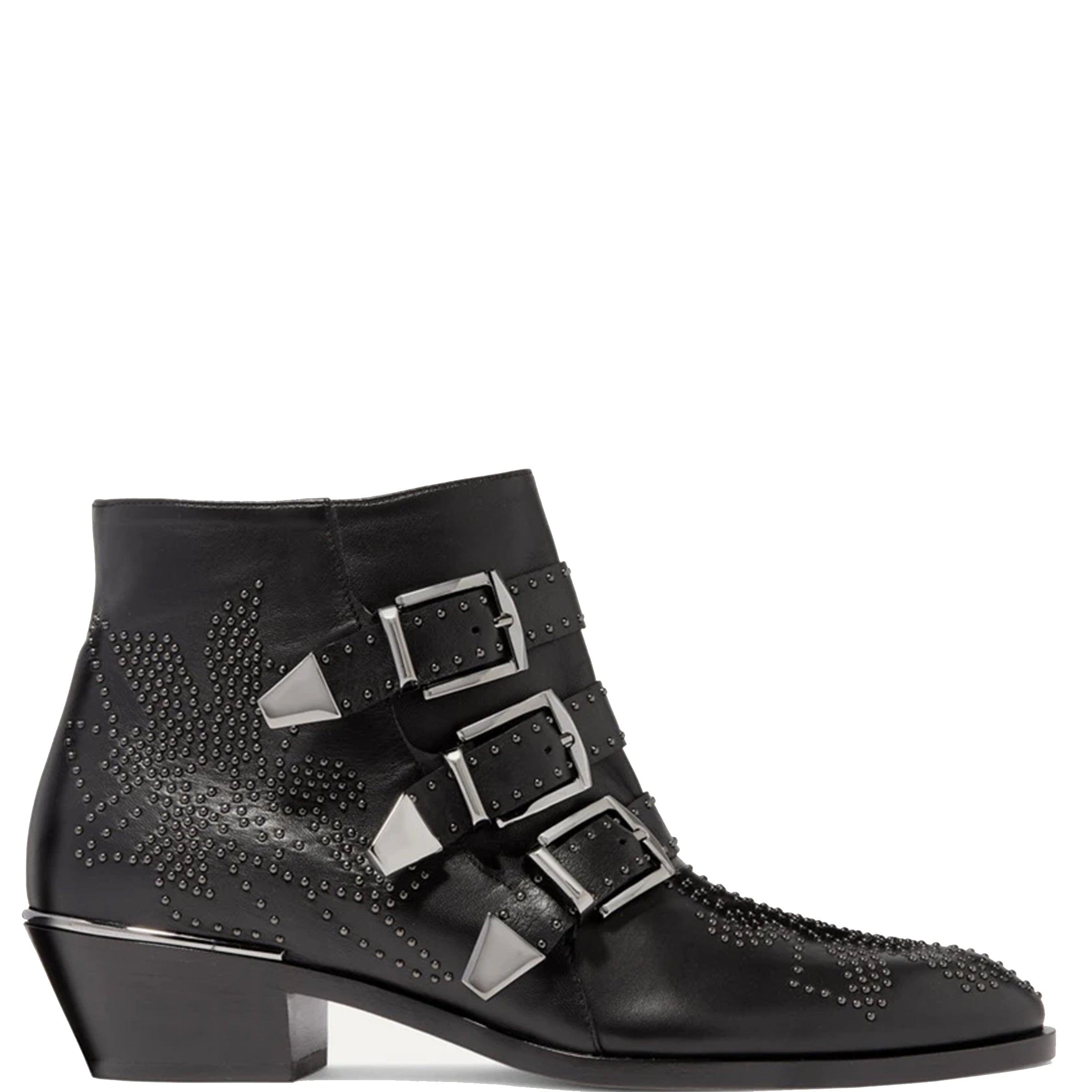 Susanna Women's Low Boots - Black & Gunmetal Ankle Booties for Casual Wear, Office & Fall Outfits