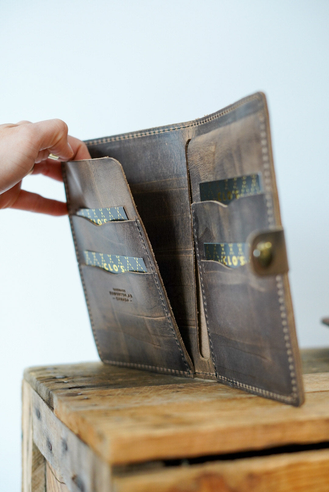 Premium Family Passport Holder - Hillbilly Sepia Leather Travel Organizer for International Trips & Airport Security