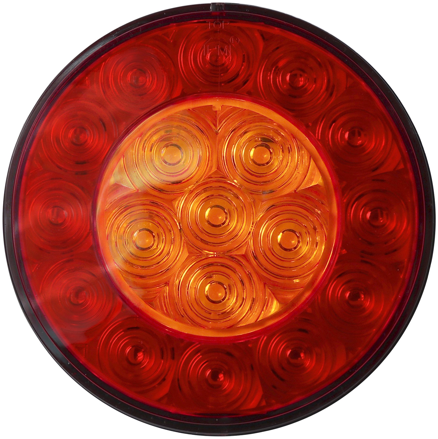 PM 2217A R LED ECE Compliant Combination Stop, Turn & Tail Light - Red/Amber Combo with Grommet Mount | Perfect for Trucks, Trailers & Commercial Vehicles